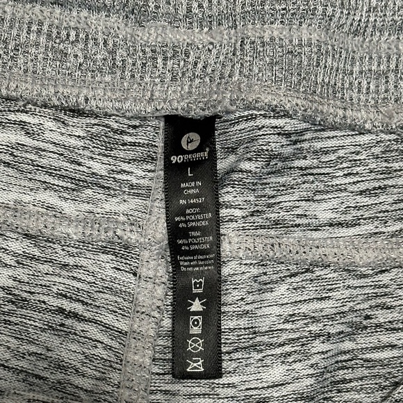Women's 90 Degrees Large 12 - 14 Shorts Gray Elastic Waist Athletic Active NWOT - Picture 6 of 7